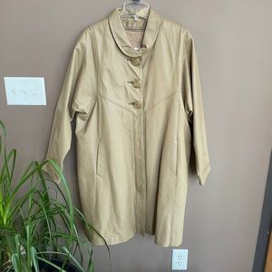 Chic Beige Trench Coat with Button Detail